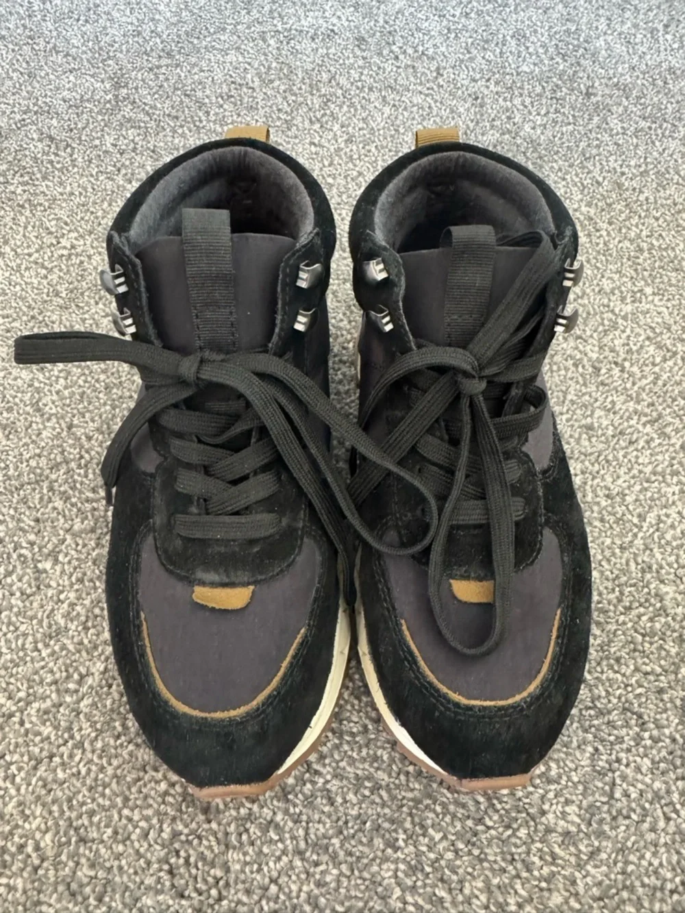Women’s Madewell high top boot style sneakers black Size 5
